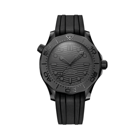 Diver 300m Co‑Axial Master Chronometer Black Black 43,5 mm - Front