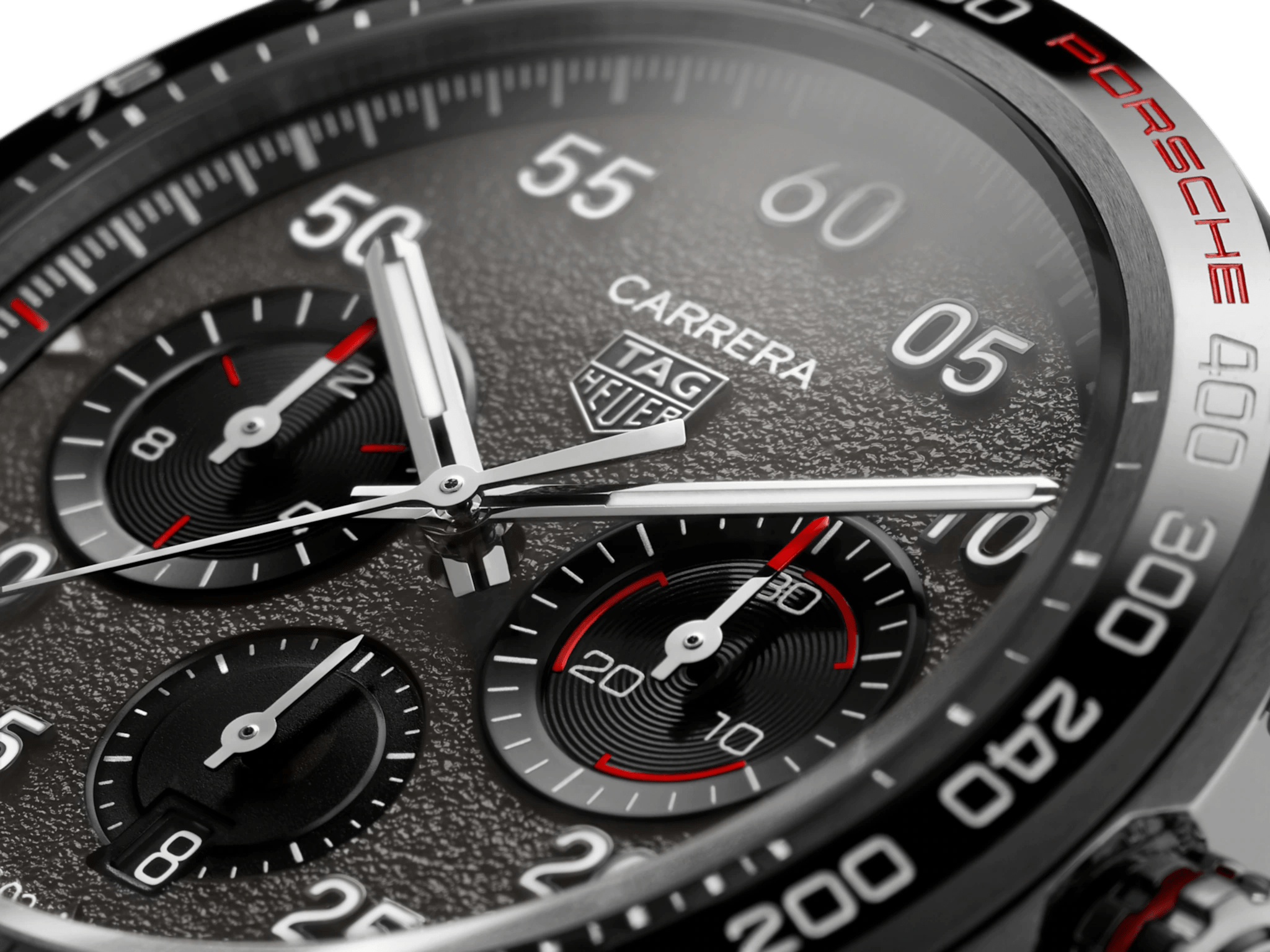 TAG Heuer Carrera Porsche Chronograph Special Edition – Einsicht Zifferblatt