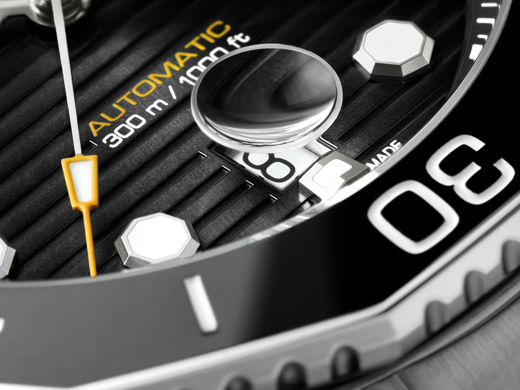 TAG Heuer Aquaracer Professional 300 Automatikuhr 43 mm – Einsicht Zifferblatt